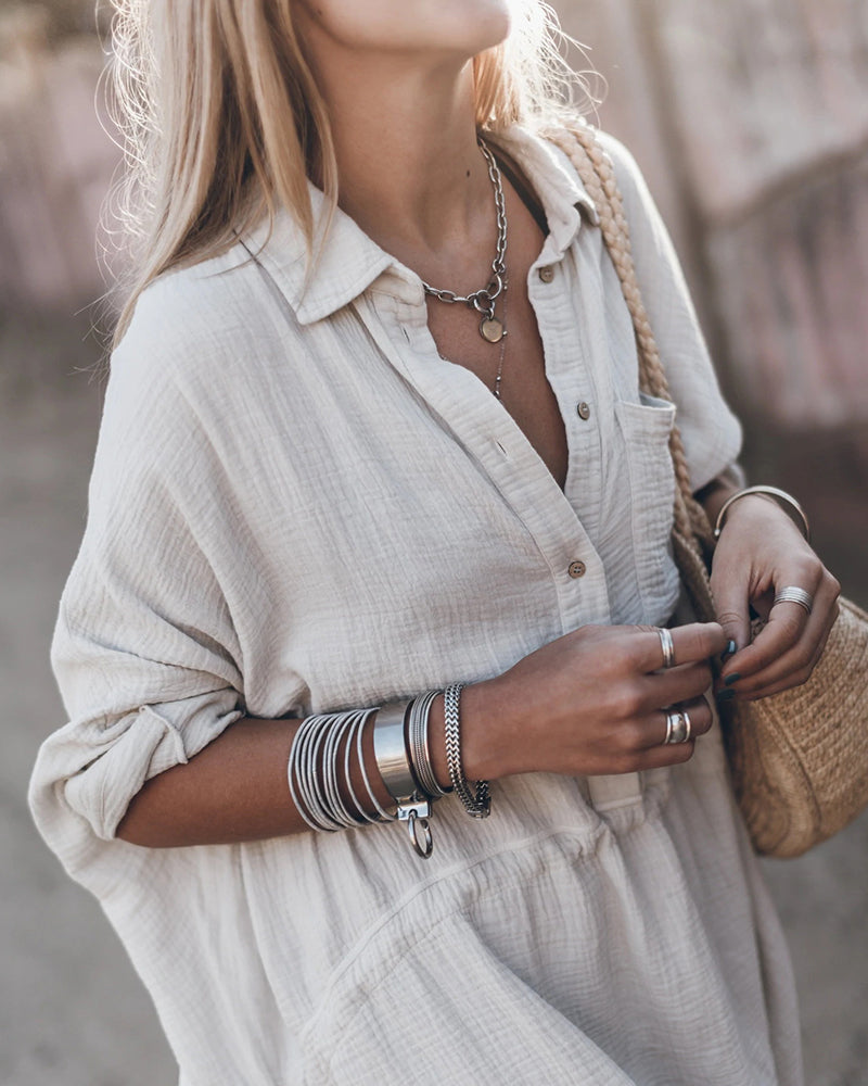 Ollie | Vestito Camicia in Cotone Chic