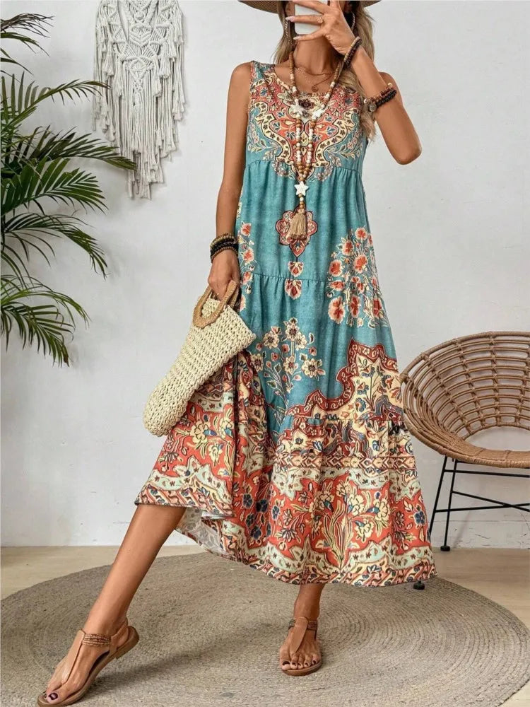 Warrina | Abito A-line Vintage Stampato