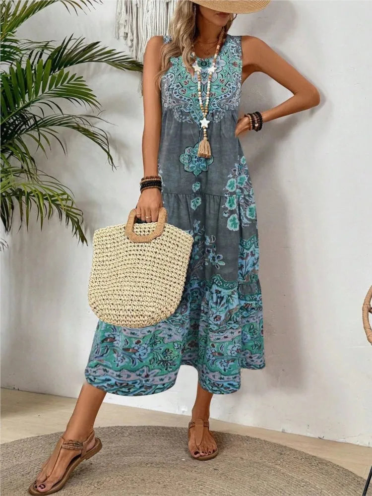 Warrina | Abito A-line Vintage Stampato