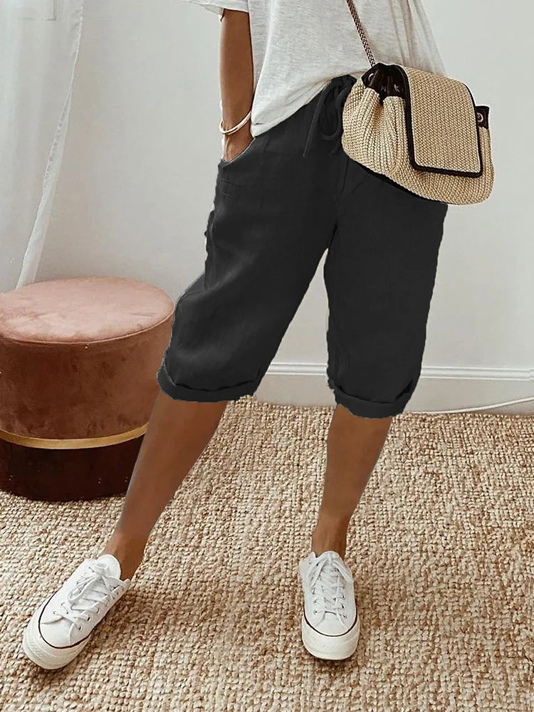 Pantaloncini in Cotone per Donne Paisley