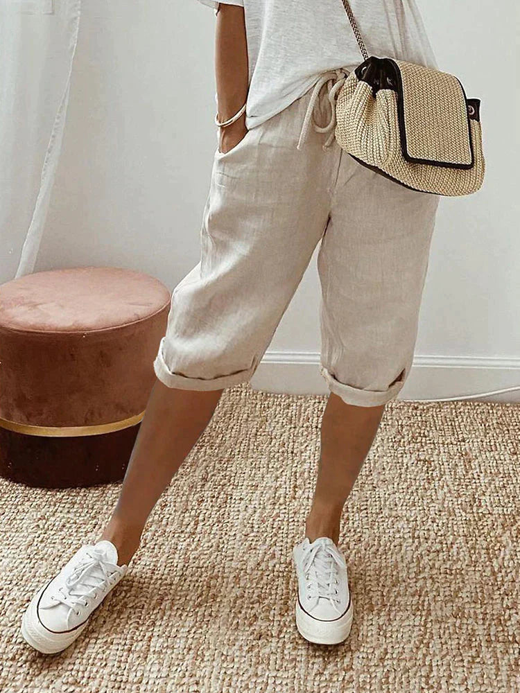 Pantaloncini in Cotone per Donne Paisley